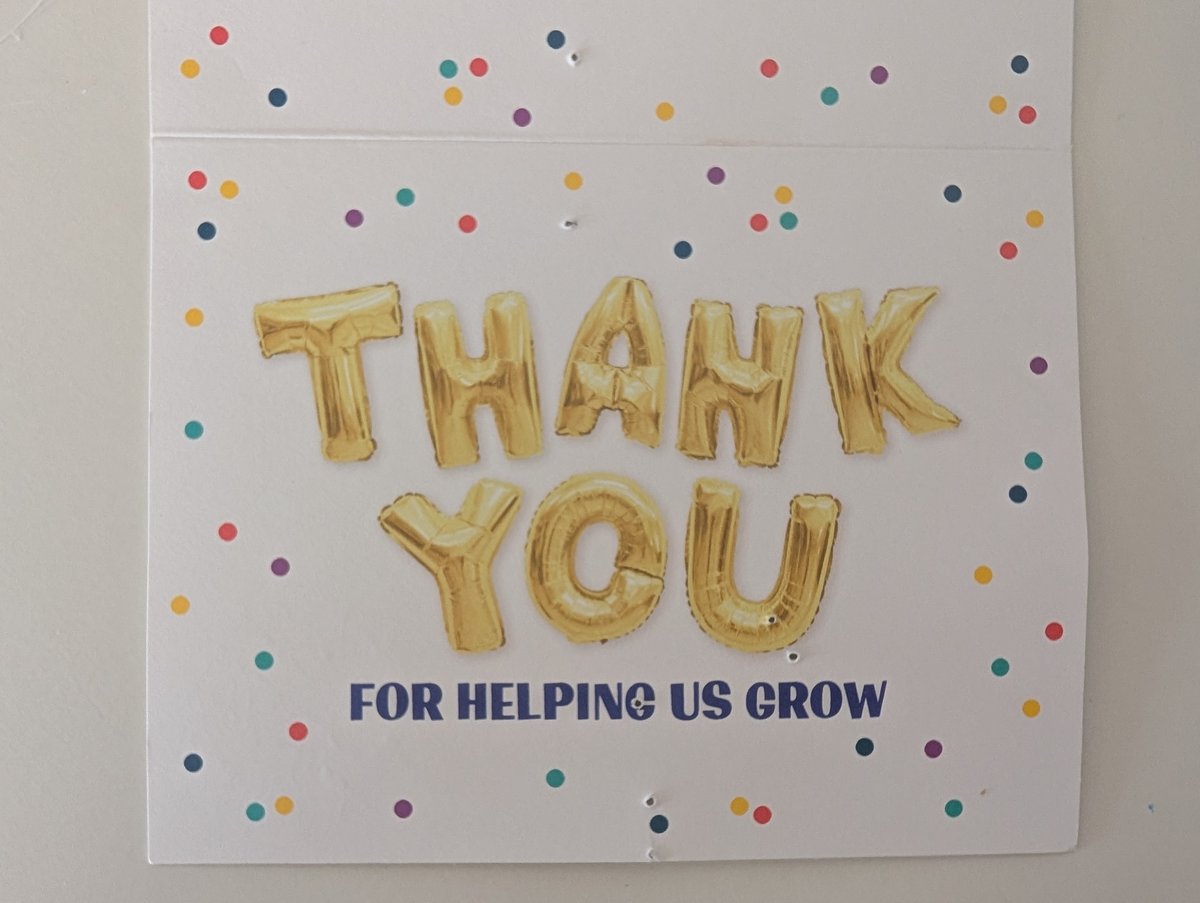 Thank you card from 2023 recipients